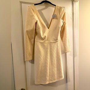 Ivory mid sleeve dress